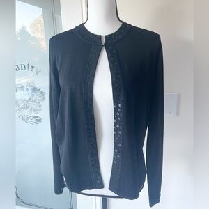 Silk black cardigan: size M